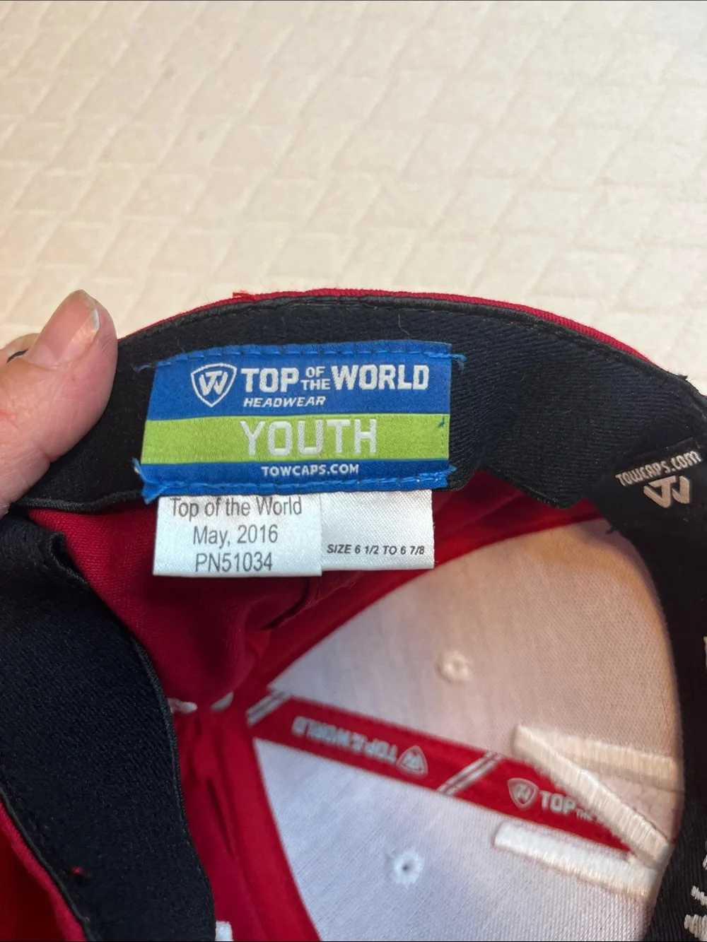 Top of the World Nebraska Cornhuskers Red Kids/youth Baseball Hat, fitted